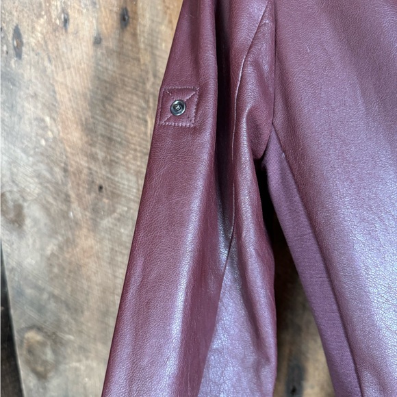 BCBG MaxAzria Brown Faux Leather Dress - Size XX-Small - Picture 6 of 13